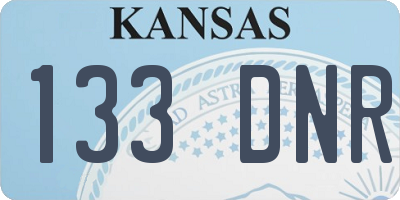 KS license plate 133DNR