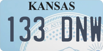 KS license plate 133DNW