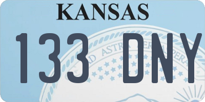 KS license plate 133DNY