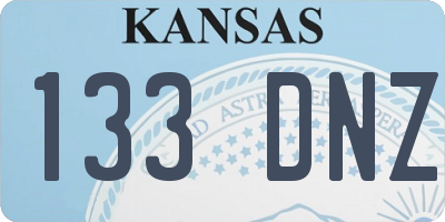 KS license plate 133DNZ