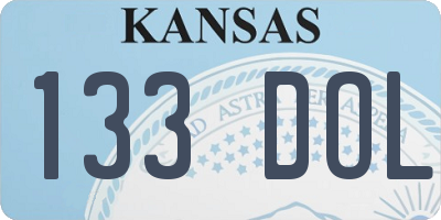 KS license plate 133DOL