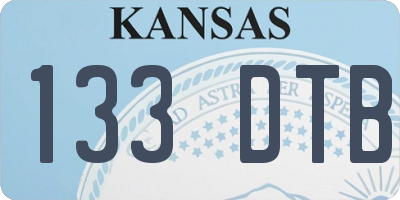 KS license plate 133DTB