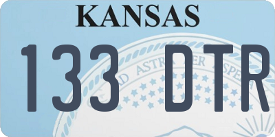 KS license plate 133DTR