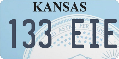 KS license plate 133EIE