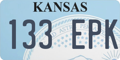 KS license plate 133EPK