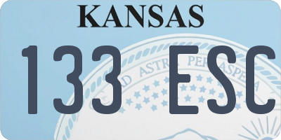 KS license plate 133ESC