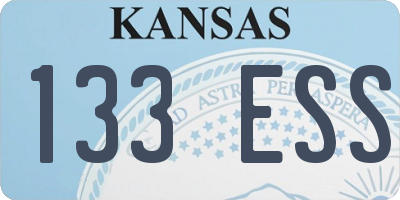 KS license plate 133ESS