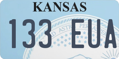 KS license plate 133EUA