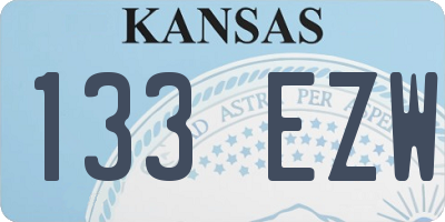 KS license plate 133EZW