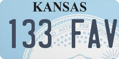 KS license plate 133FAV