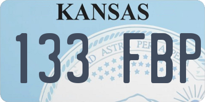 KS license plate 133FBP