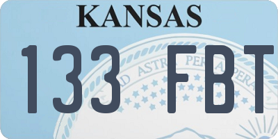 KS license plate 133FBT