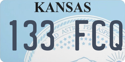 KS license plate 133FCQ