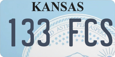 KS license plate 133FCS