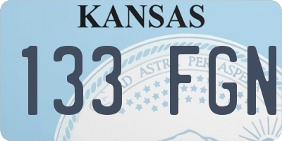 KS license plate 133FGN