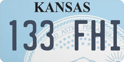 KS license plate 133FHI