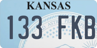 KS license plate 133FKB