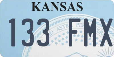 KS license plate 133FMX