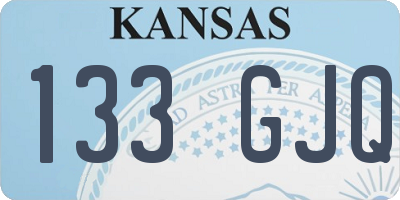 KS license plate 133GJQ