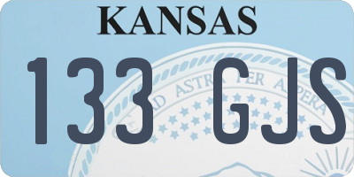 KS license plate 133GJS