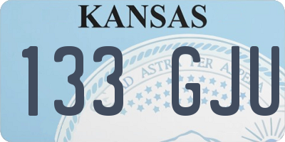 KS license plate 133GJU
