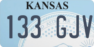 KS license plate 133GJV