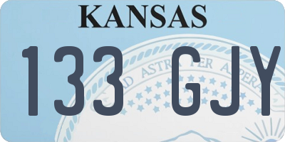 KS license plate 133GJY