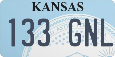 KS license plate 133GNL