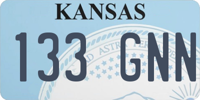 KS license plate 133GNN