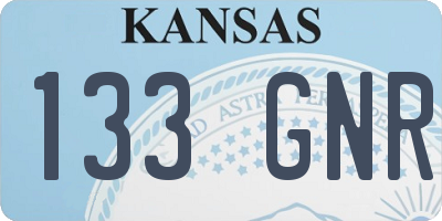 KS license plate 133GNR