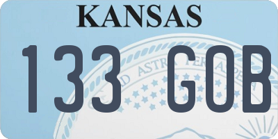 KS license plate 133GOB
