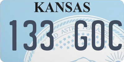 KS license plate 133GOC