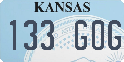 KS license plate 133GOG