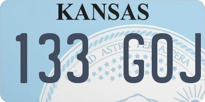 KS license plate 133GOJ