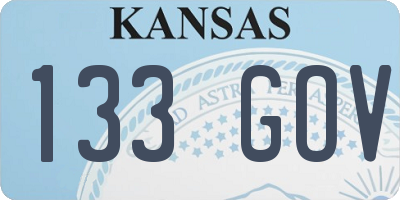 KS license plate 133GOV