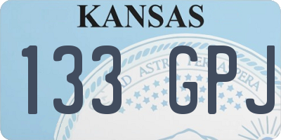 KS license plate 133GPJ