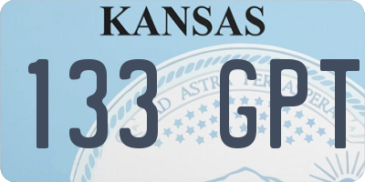 KS license plate 133GPT
