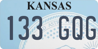 KS license plate 133GQG