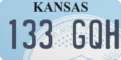 KS license plate 133GQH