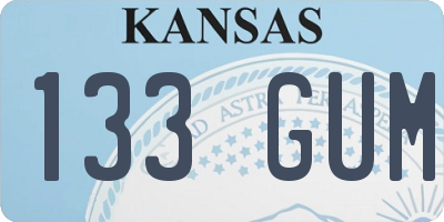 KS license plate 133GUM