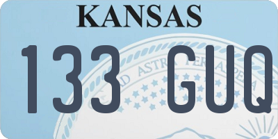 KS license plate 133GUQ