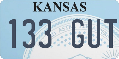 KS license plate 133GUT