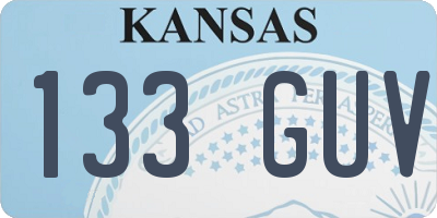 KS license plate 133GUV