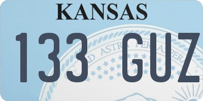 KS license plate 133GUZ