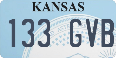 KS license plate 133GVB