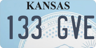 KS license plate 133GVE