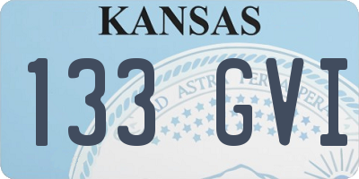 KS license plate 133GVI
