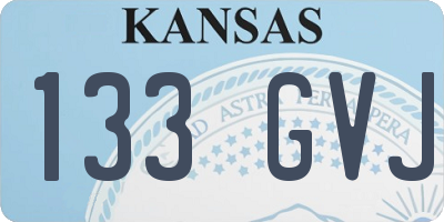 KS license plate 133GVJ
