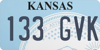 KS license plate 133GVK