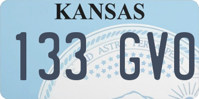 KS license plate 133GVO